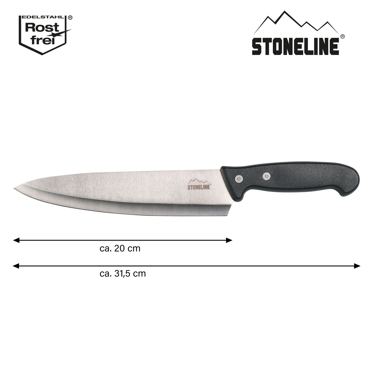 Bild 4 von STONELINE® 31,5 cm Kochmesser, mit Klingenschutz