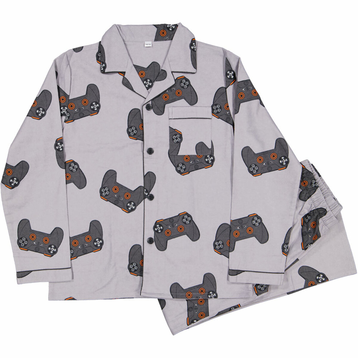 Bild 1 von Jungenpyjama, Grau, 158/164