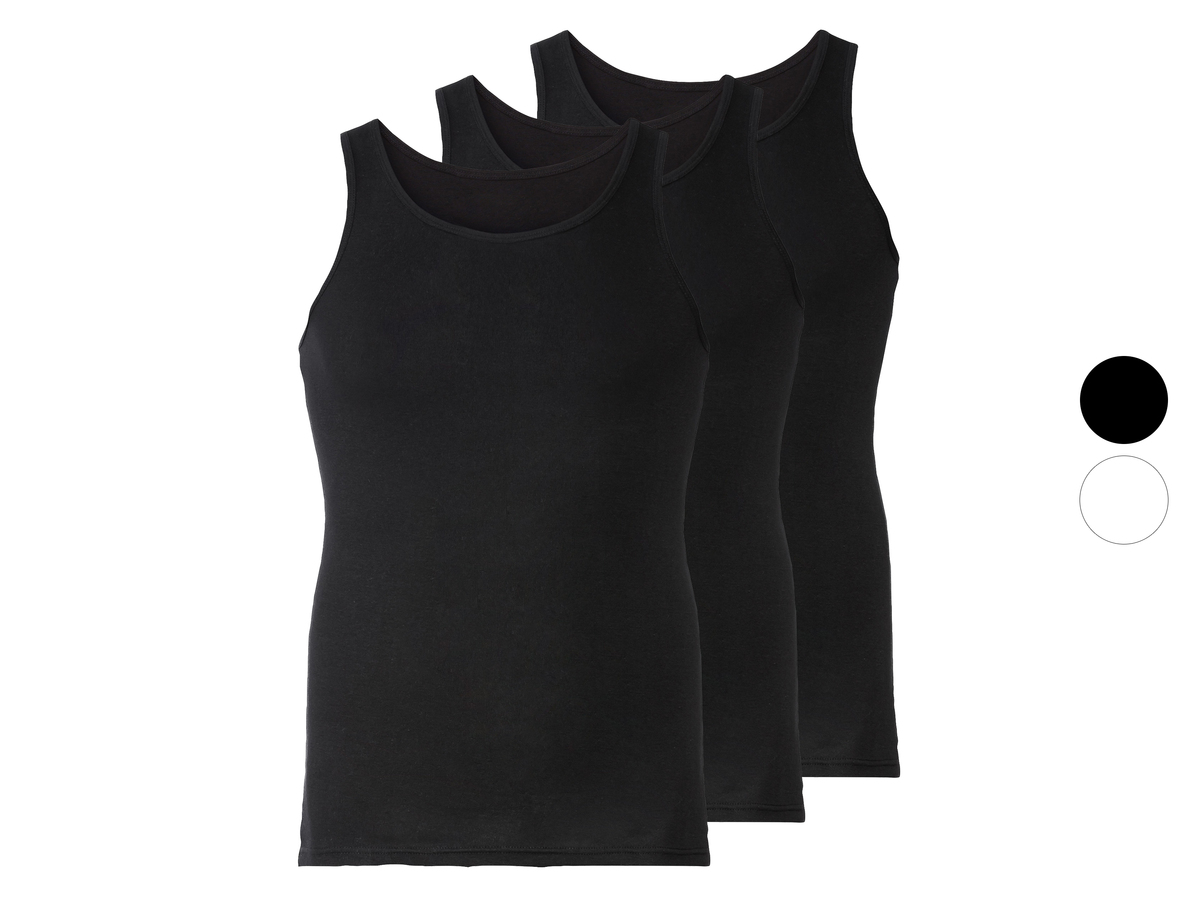 Bild 1 von LIVERGY® Herren Achselhemden, 3 Stück, aus reiner Baumwolle