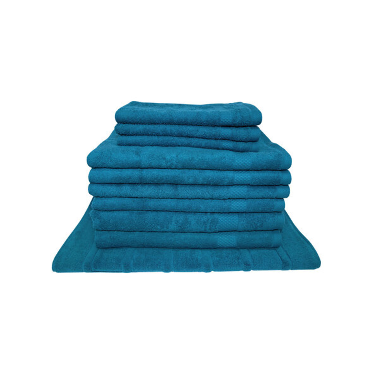 Bild 1 von 10er Frottierset Classic, petrol inkl. Badvorleger