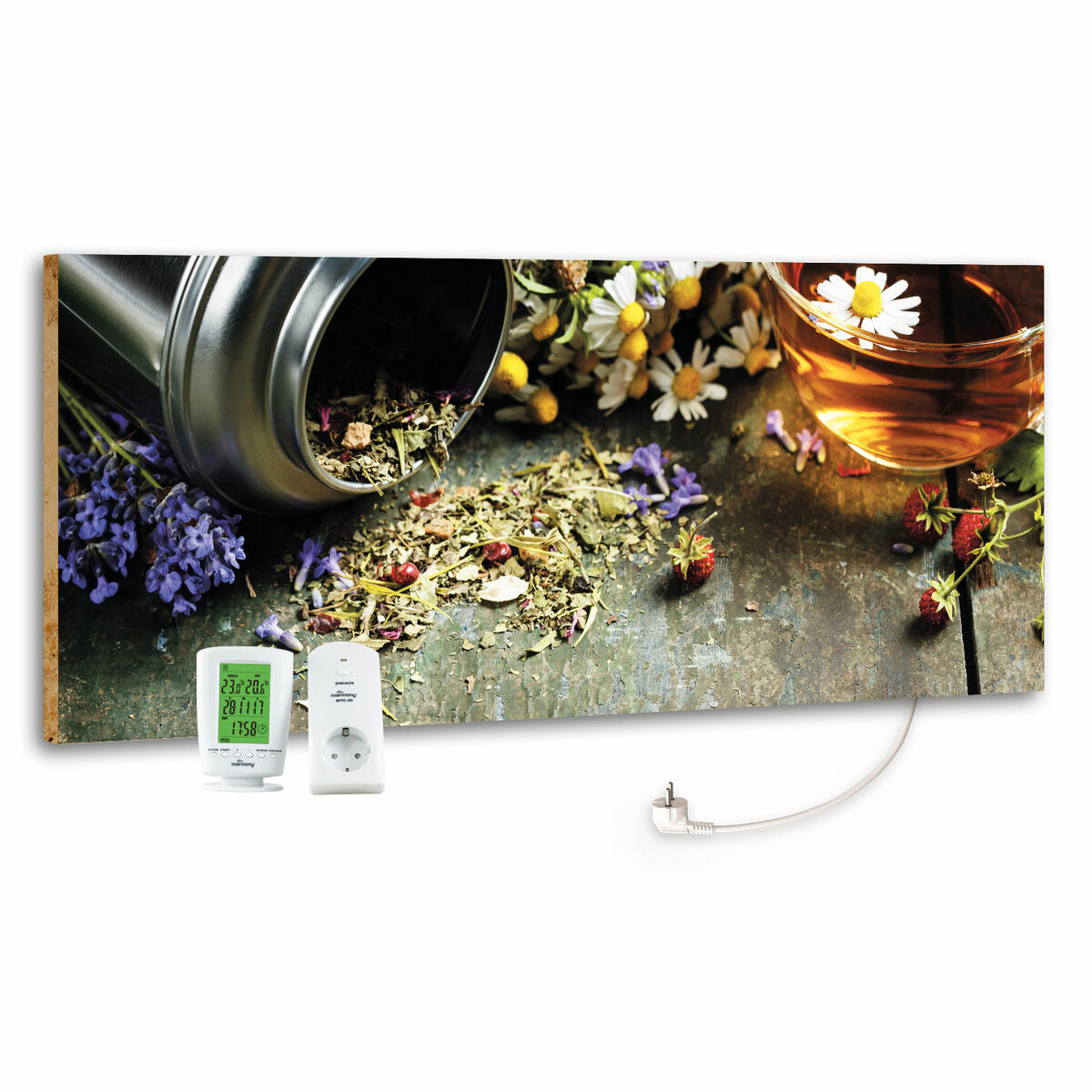 Bild 1 von 800W marmony® Infrarot-Heizung Motiv "Flower Table"