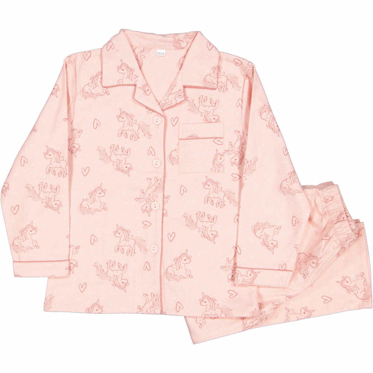 Bild 1 von Mädchen-Pyjama, Hellrosa, 98/104