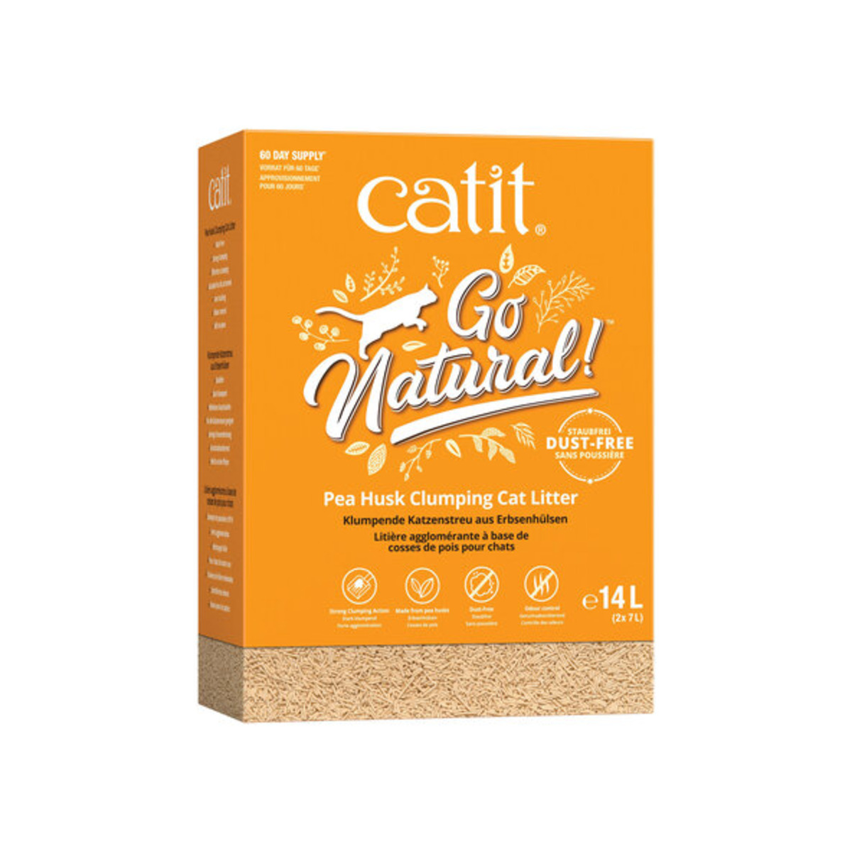 Bild 1 von Katzen-Erbsenstreu Go Natural, 2 x 2,8 kg, Natur