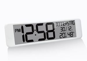 Technoline WS8120 - XXL Funkwanduhr digital, Temperatur- und Luftfeuchteanzeige, 44 cm