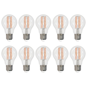 LED Retro-Leuchtmittel Birne E27, 10er Set – Energieeffizienzklasse E