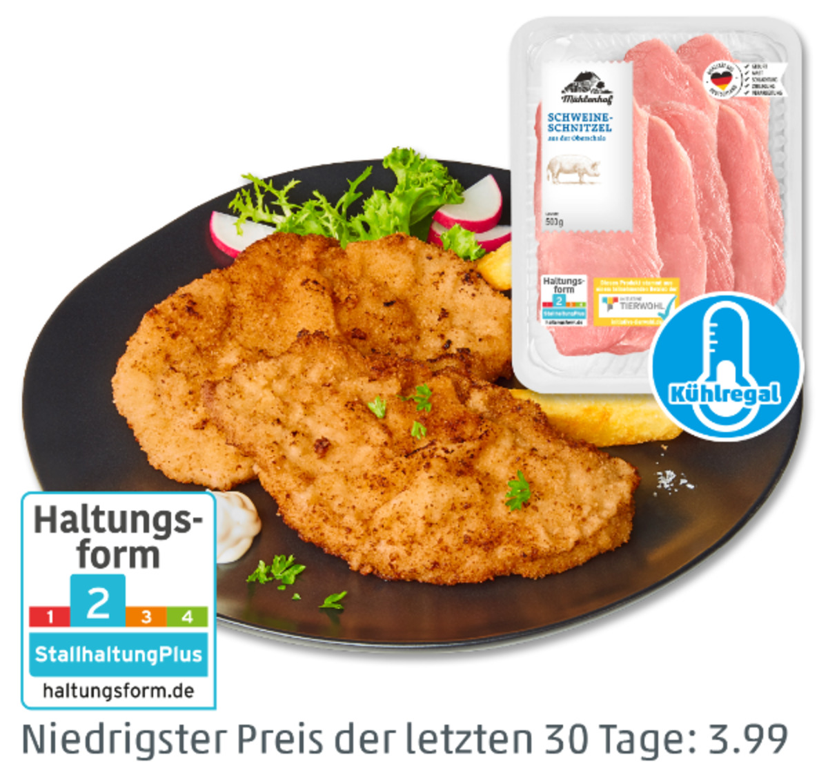 Bild 1 von MÜHLENHOF Frische Schweine-Schnitzel*