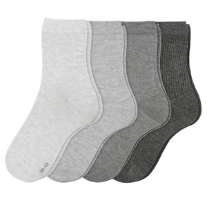 4 Paar Damen Socken in Melange-Optik HELLGRAU / GRAU / DUNKELGRAU