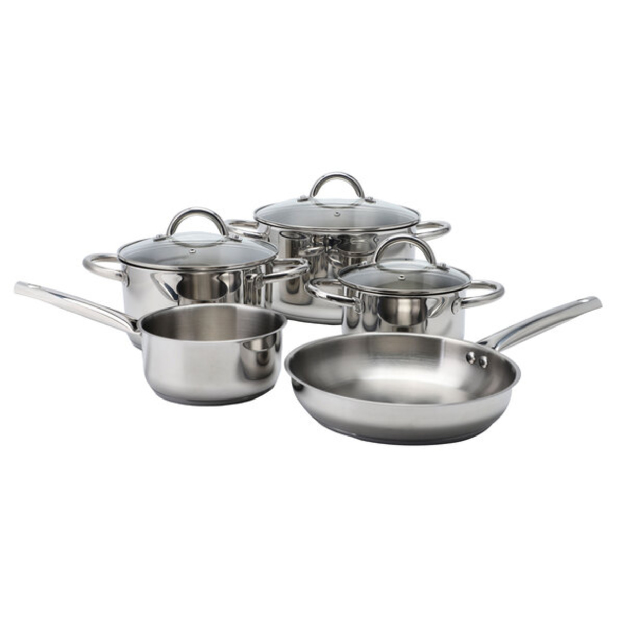 Bild 1 von Edelstahl-Kochtopf-Set, 8-tlg., Silber-Edition