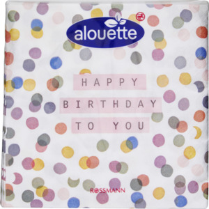alouette Serviette Happy Birthday