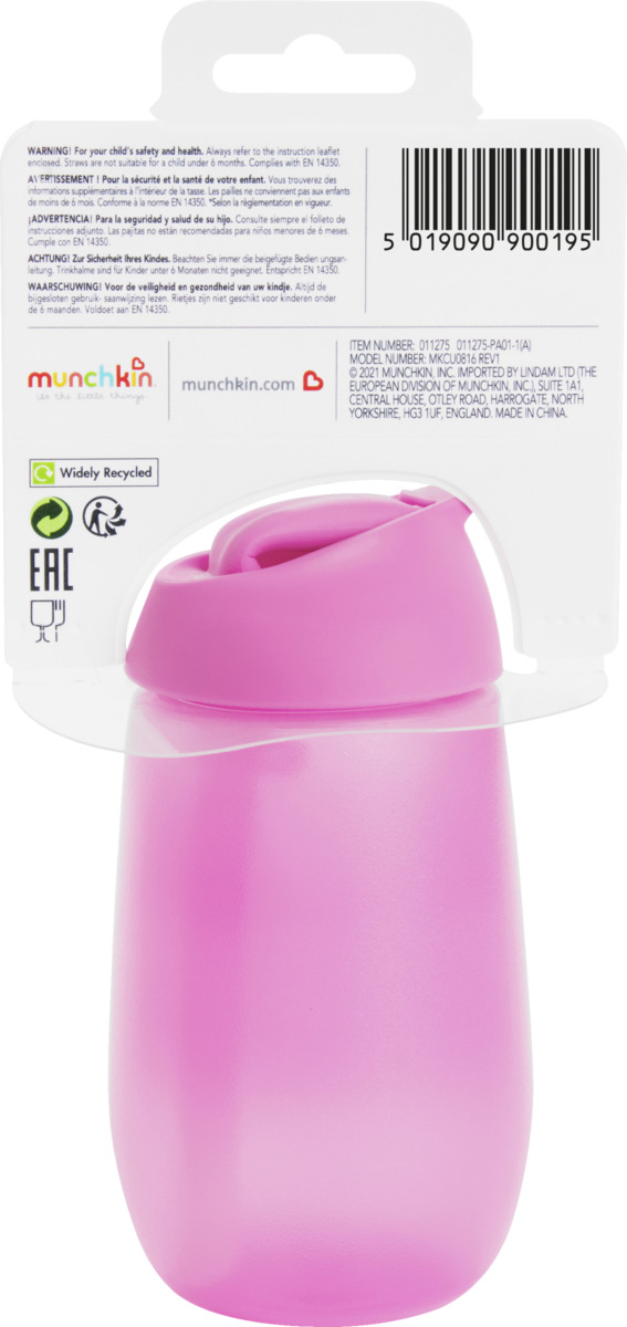 Bild 2 von Munchkin Trinkbecher mit Trinkhalm, pink 296 ml