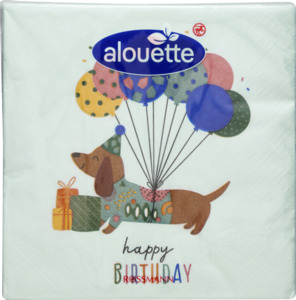 alouette Serviette Happy Birthday Kinder
