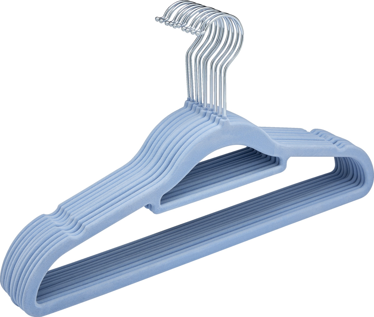 Bild 1 von IDEENWELT Beflockte Kleiderbügel blau