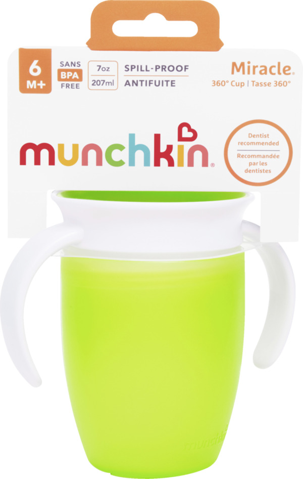 Bild 1 von Munchkin 360° Trinklernbecher mit Griffen, grün 207 ml