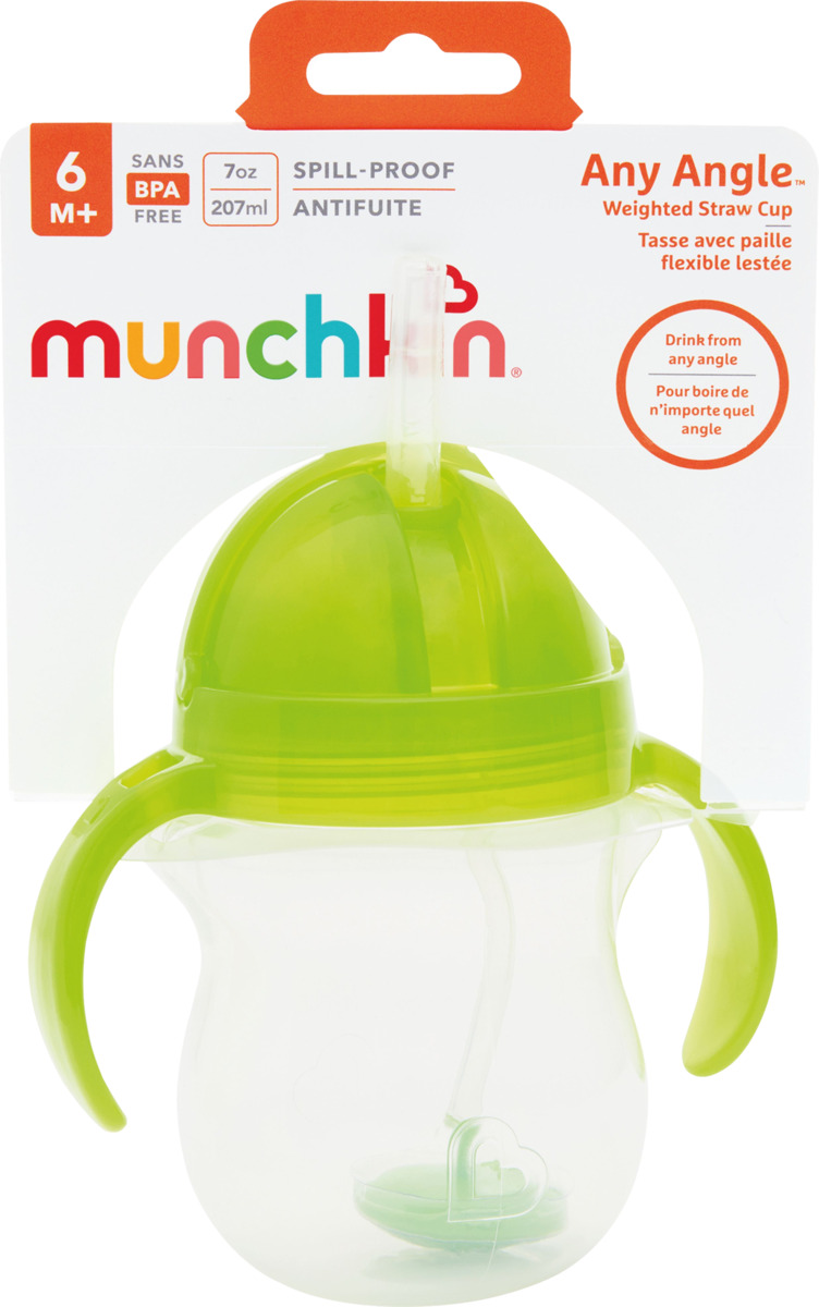 Bild 1 von Munchkin Trinkbecher mit beschwertem Trinkhalm, grün 207 ml