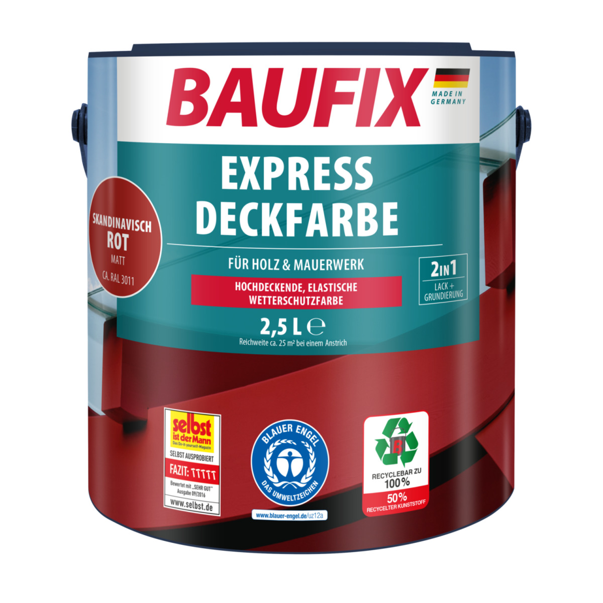 Bild 1 von Baufix Express-Deckfarbe skandinavisch rot
