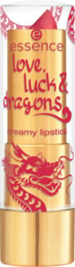 essence love, luck & dragons creamy lipstick 01 Energy Level: Dragon-like