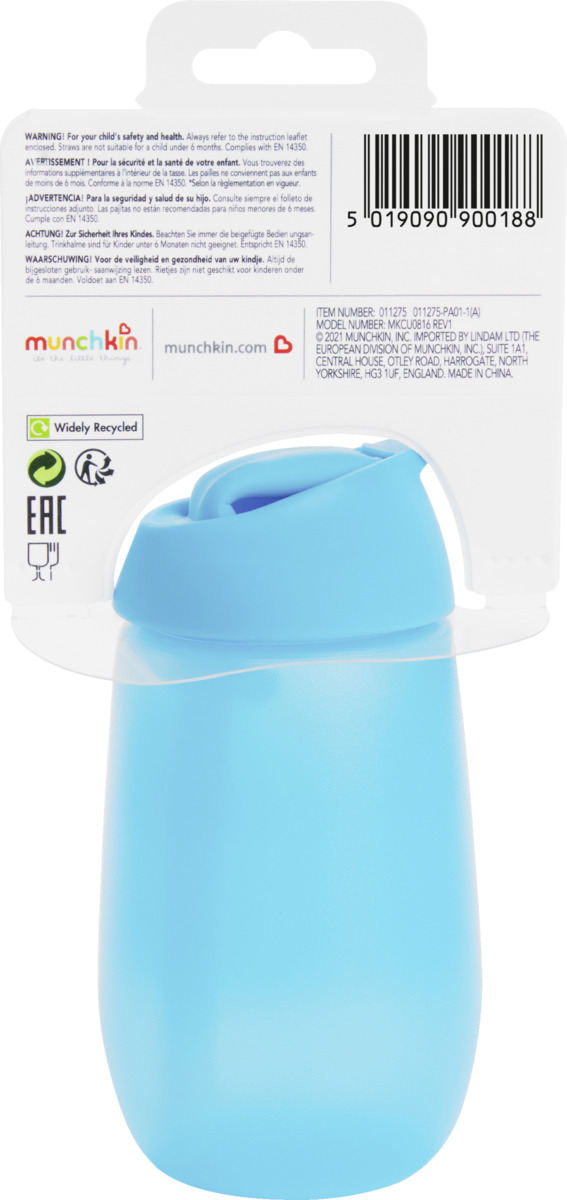 Bild 2 von Munchkin Trinkbecher mit Trinkhalm, blau 296 ml