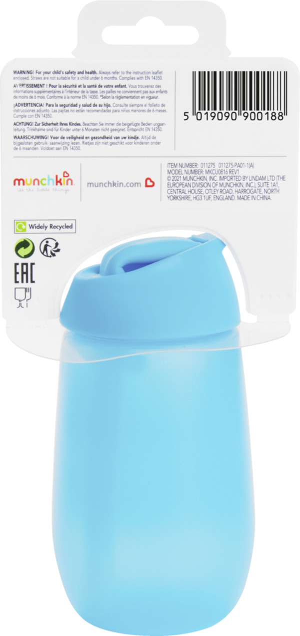 Bild 2 von Munchkin Trinkbecher mit Trinkhalm, blau 296 ml