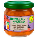 Bild 1 von REWE Bio + vegan Streichcreme Tomate, Paprika, Belugalinse & Balsamico 180g