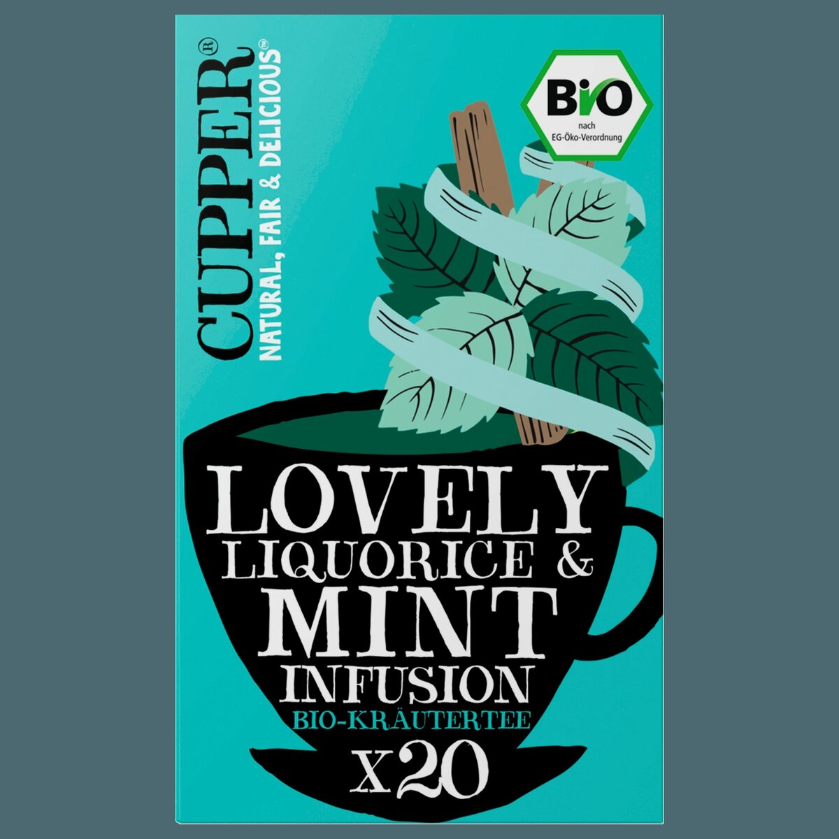 Bild 1 von Cupper Bio Süßholztee mit Minze 30g, 20 Beutel