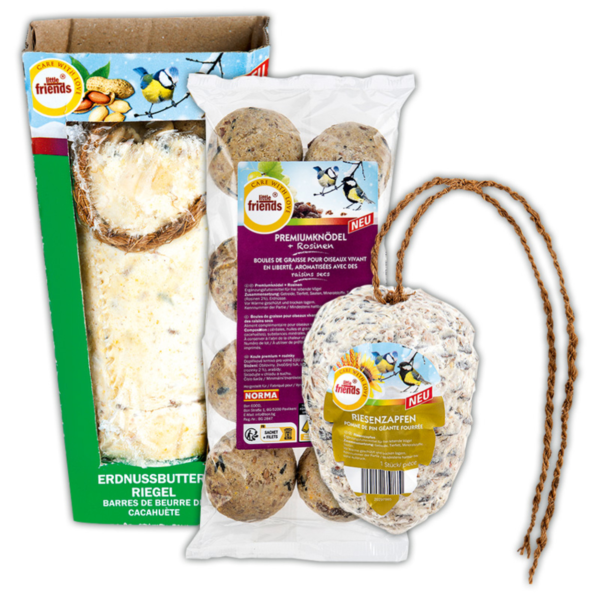 Bild 1 von Little-Friends Fruchtknödel / Nussriegel / Futterzapfen