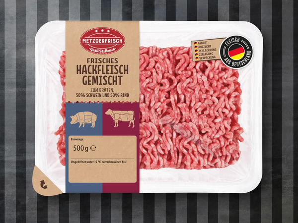 Bild 1 von Metzgerfrisch Frisches Hackfleisch, gemischt, 
         500 g