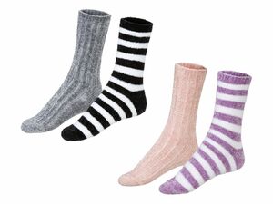 esmara® 2 Paar Chenille-Socken, 
         2 Paar