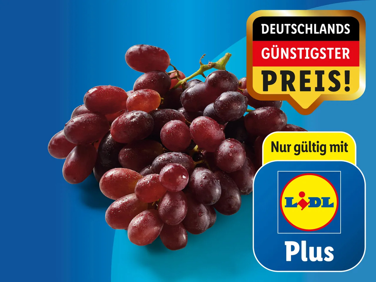 Bild 1 von Dunkle, kernlose Trauben, 
         500 g