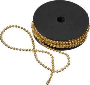 Dekorieren & Einrichten Girlande, Mini-Perlenkette, gold