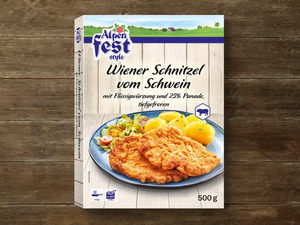 Alpenfest Wiener Schnitzel vom Schwein, 
         2x 250 g