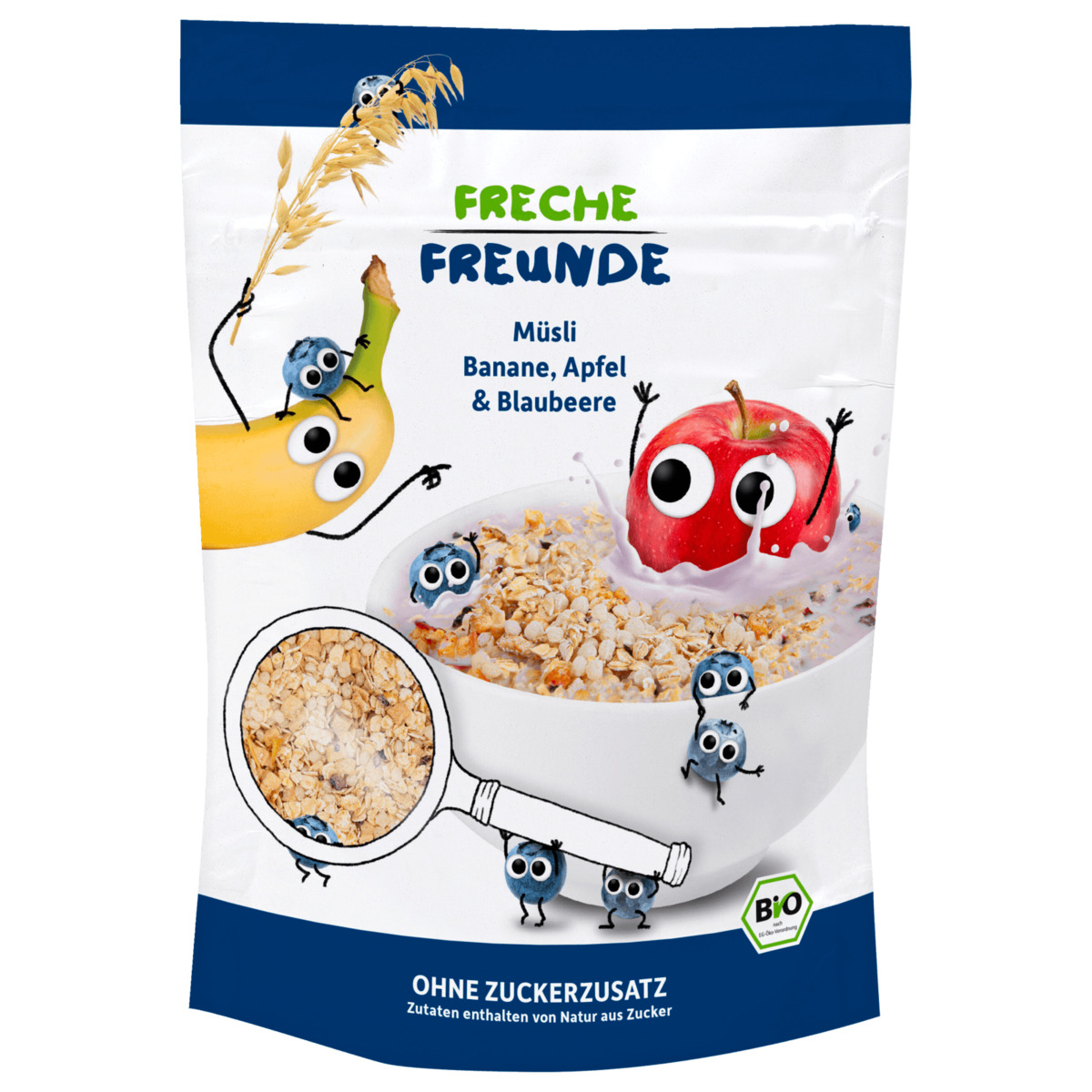 Bild 1 von Freche Freunde Bio Müsli Banane Apfel Blaubeere 220g