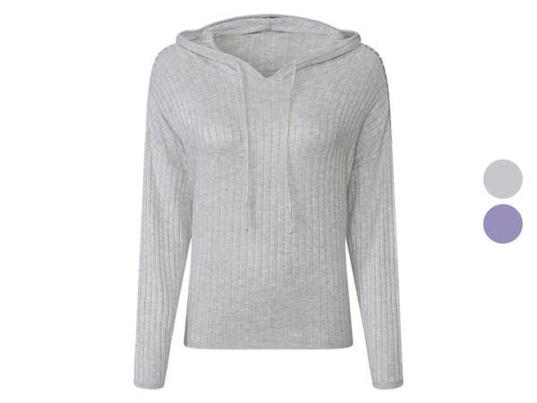 Bild 1 von esmara® Damen Gerippter Pullover mit Kapuze