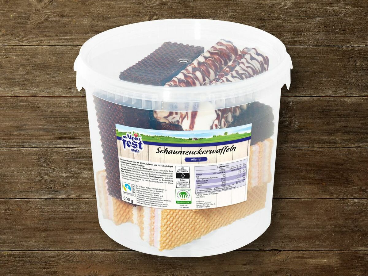 Bild 1 von Alpenfest Schaumzuckerwaffeln, gemischt, 
         600 g