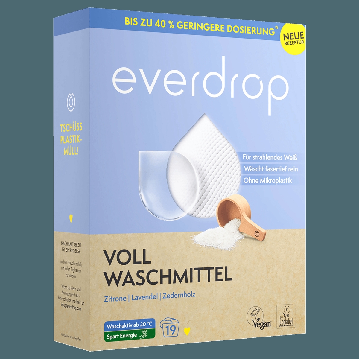 Bild 1 von everdrop Vollwaschmittel Pulver 760g, 19WL