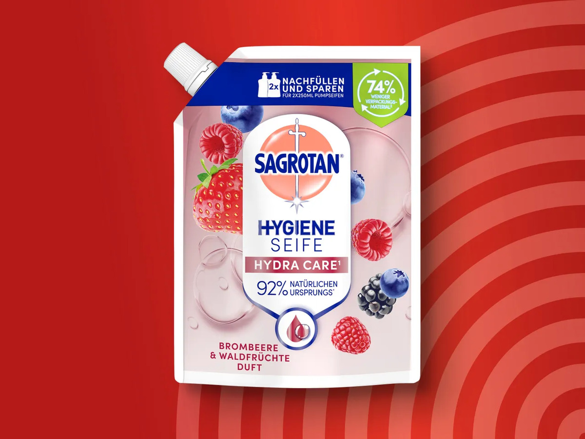 Bild 1 von Sagrotan Handseife Nachfüllbeutel, 
         500 ml