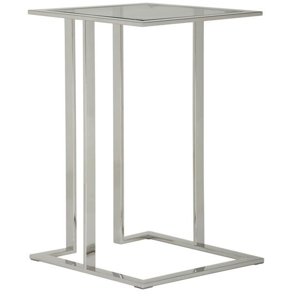 Bild 1 von Xora Beistelltisch, Klar, Silber, Metall, Glas, quadratisch, eckig, 40x60 cm, Wohnzimmer, Wohnzimmertische, Beistelltische