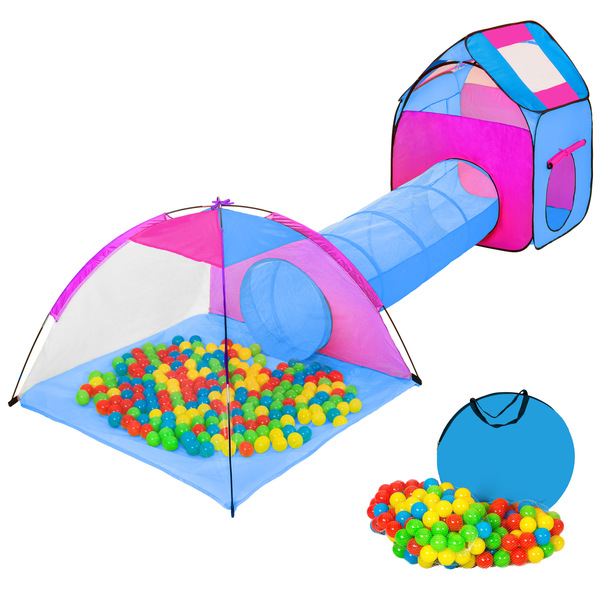 Bild 1 von Spielzelt mit Tunnel, 200 Bällen und Tasche - blau