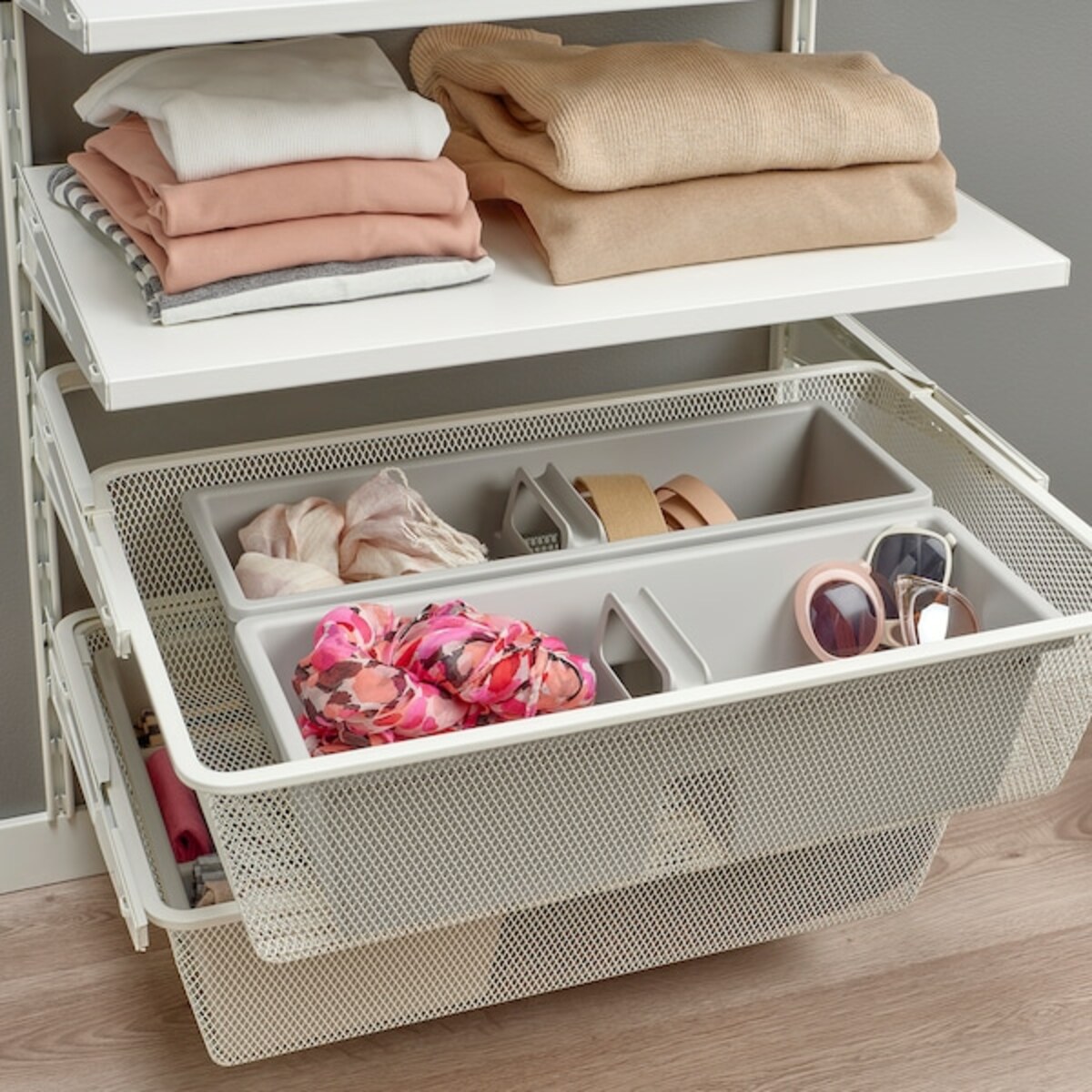 Bild 4 von FÅNGGRÖDA  Einsatz mit Fach, hellgrau 48x18x14 cm