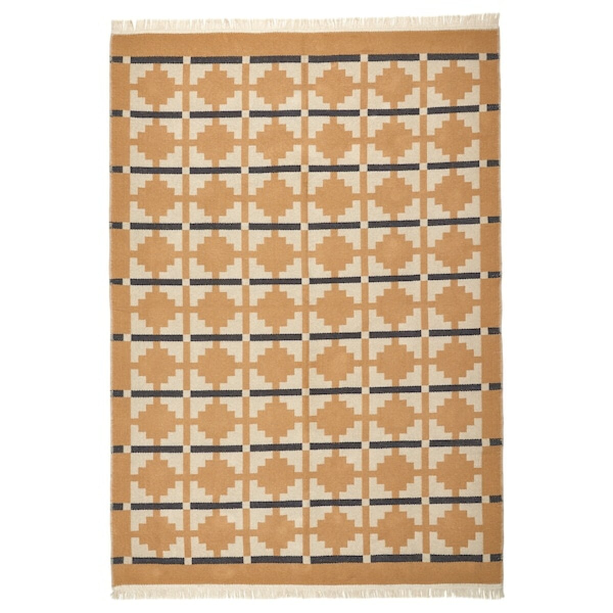 Bild 2 von TELEGRAFLINJE  Teppich flach gewebt, gelbbeige 170x240 cm