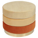 Bild 1 von Mid.you Hocker, Orange, Gold, Textil, rund, 42 cm, Wohnzimmer, Hocker, Sitzhocker