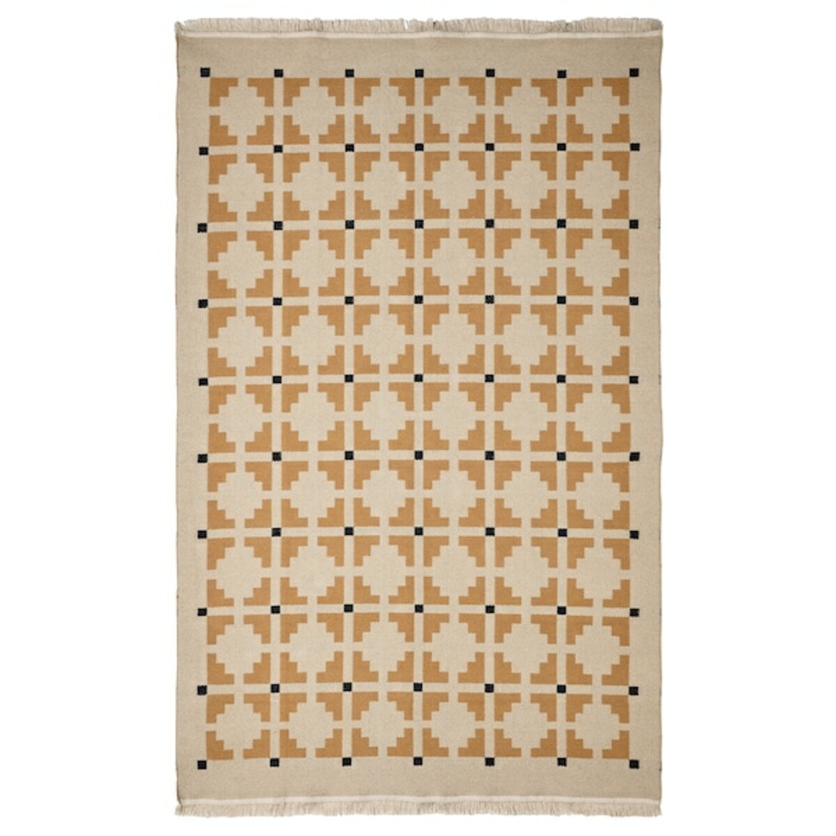 Bild 1 von TELEGRAFLINJE  Teppich flach gewebt, gelbbeige 170x240 cm