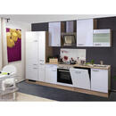 Bild 1 von FlexWell Küchenblock, Sonoma Eiche, Weiß Hochglanz, Metall, 1,1 Schubladen, einmalig seitenverkehrt montierbar, nur wie online abgebildet bestellbar, A, 310 cm, links aufbaubar, rechts aufbaubar, K