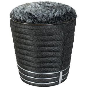 Mid.you Hocker, Anthrazit, Graphit, Textil, 50 cm, Wohnzimmer, Hocker, Sitzhocker