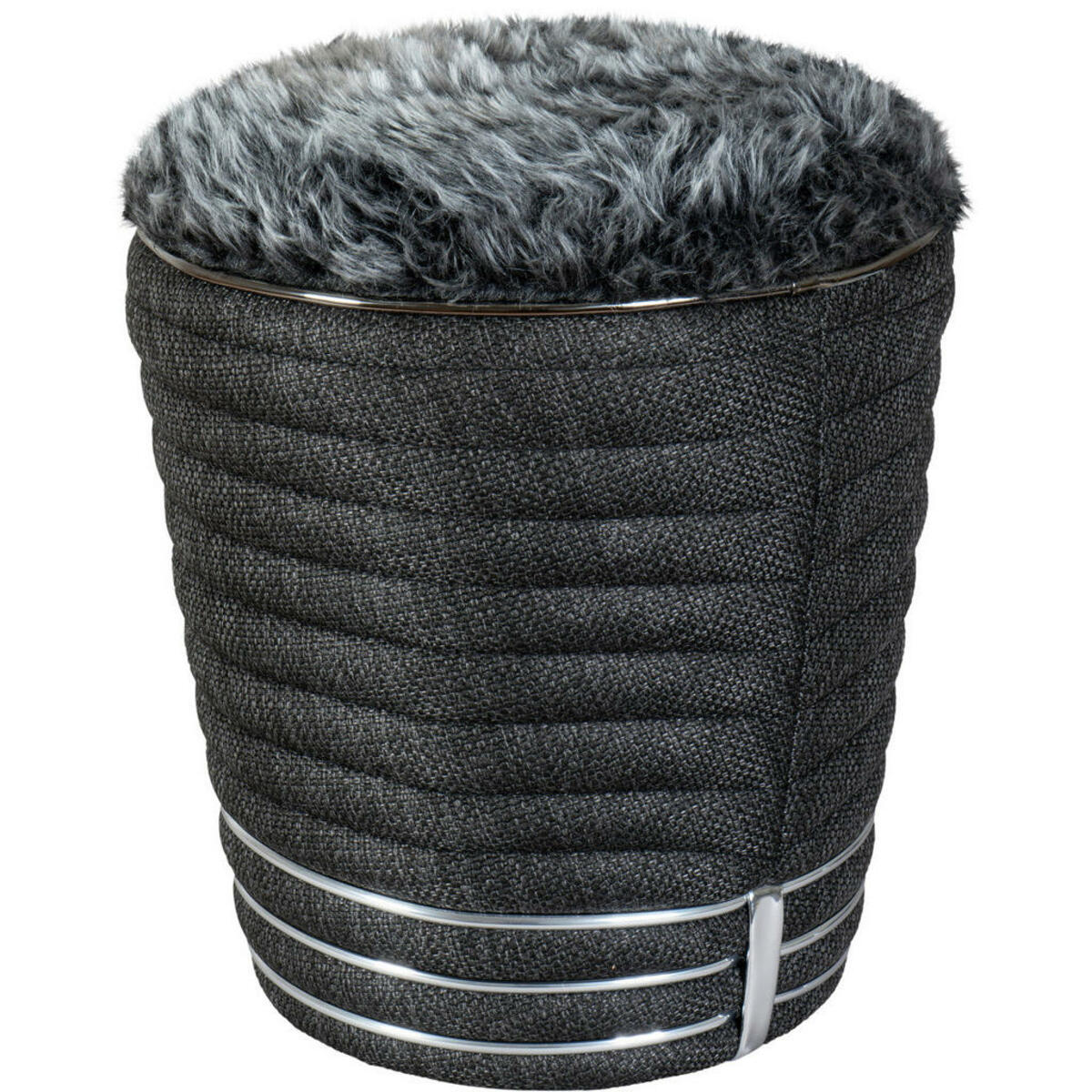 Bild 1 von Mid.you Hocker, Anthrazit, Graphit, Textil, 50 cm, Wohnzimmer, Hocker, Sitzhocker
