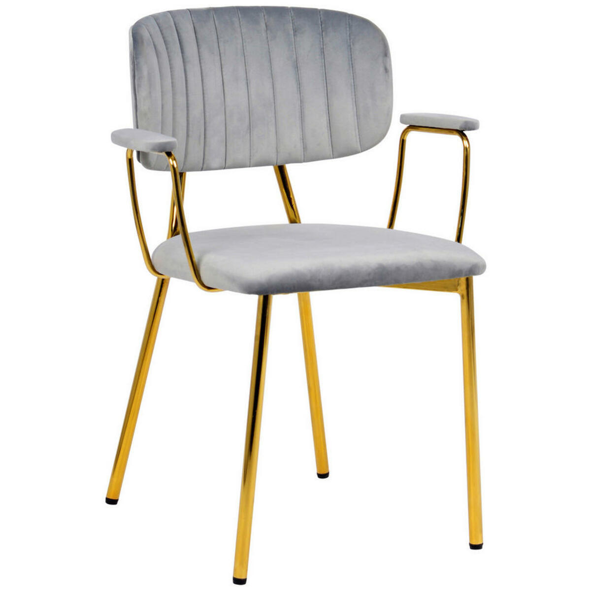 Bild 1 von Mid.you Armlehnstuhl-Set, Grau, Textil, Stativgestell, 63x80x51 cm, Esszimmer, Stühle, Esszimmerstühle, Esszimmerstühle-Set