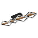 Bild 1 von Globo Led-Deckenleuchte, Opal, Schwarz, Dunkelbraun, Metall, Kunststoff, Holzwerkstoff, Holzoptik,Holzoptik, F, 30x13 cm, Lampen & Leuchten, Leuchtenserien