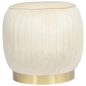 Mid.you Hocker, Creme, Textil, rund, 42 cm, Wohnzimmer, Hocker, Sitzhocker