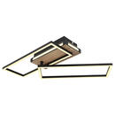 Bild 1 von Globo Led-Deckenleuchte, Opal, Schwarz, Dunkelbraun, Metall, Kunststoff, Holzwerkstoff, Holzoptik,Holzoptik, 49x10 cm, drehbar, schwenkbar, Stufenschalter, Lampen & Leuchten, Leuchtenserien