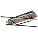 Bild 1 von Globo Led-Deckenleuchte, Opal, Schwarz, Dunkelbraun, Metall, Kunststoff, Holzwerkstoff, Holzoptik,Holzoptik, 88x12 cm, drehbar, schwenkbar, Stufenschalter, Lampen & Leuchten, Leuchtenserien