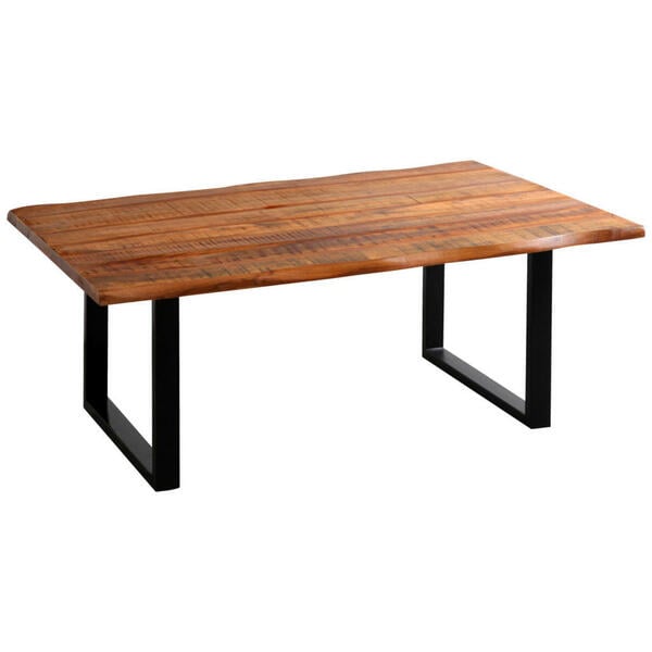 Bild 1 von Landscape Couchtisch, Schwarz, Akazie, Holz, Metall, Akazie, Hartholz, Holz, U-Form, 70x45 cm, einfacher Aufbau, Wohnzimmer, Wohnzimmertische, Couchtische, Metall-Couchtische